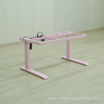 Single motor lifting table frame